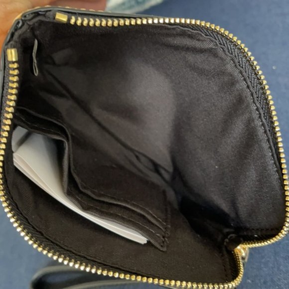 Coach Corner Zip Wristlet With Tiger Print Gold/Honey/Black Multi - Picture 14 of 16